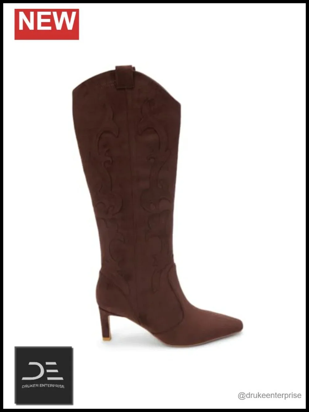 Women's Pull On Over the Knee Boots Mid Heel Pointed Toe
